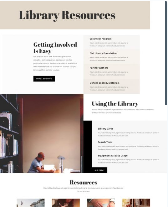 strona Internetowa biblioteki na wordpress