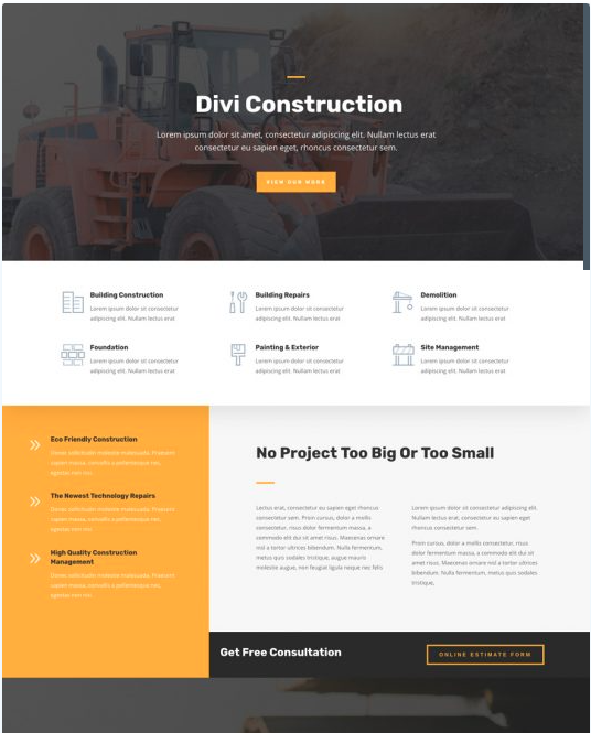 strona Internetowa dla firmy budowlanej na wordpress