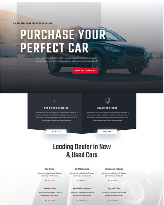 strona Internetowa dla handlarza samochodów