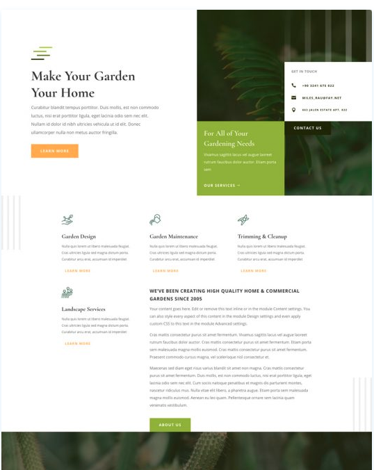 strona Internetowa dla ogrodnika