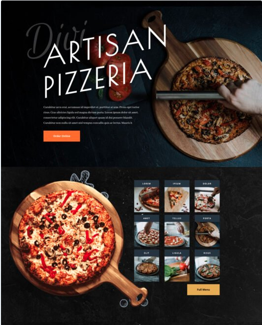 strona Internetowa dla pizzerii na szablonie wordpress