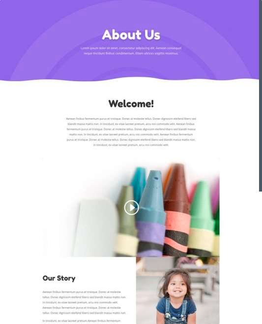 strona Internetowa dla przedszkola na szablonie wordpress