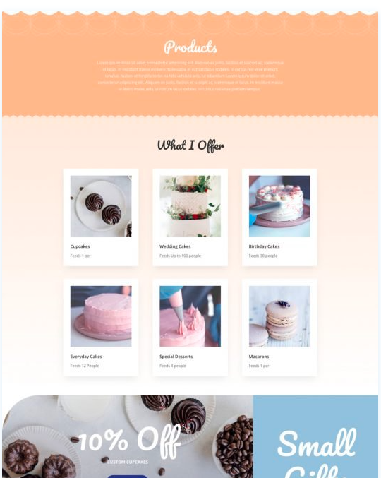 strona Internetowa dla wypieków ciast i tortów na wordpress