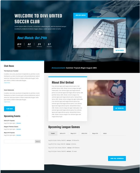 strona Internetowa klubu sportowego