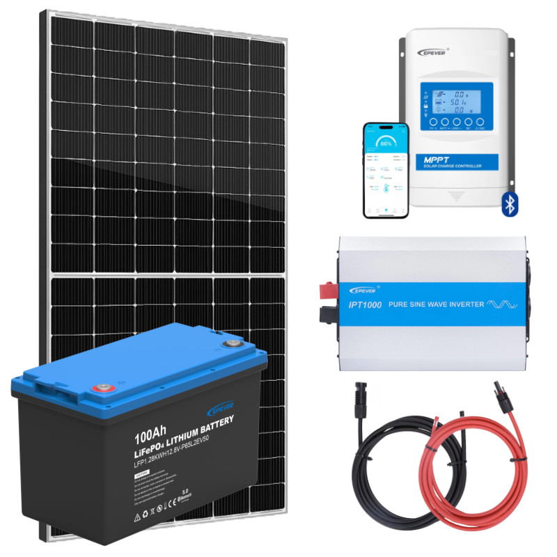 elektrownia sloneczna 435wp z akumulatorem zasilanie 230v moc 1000w mppt 6