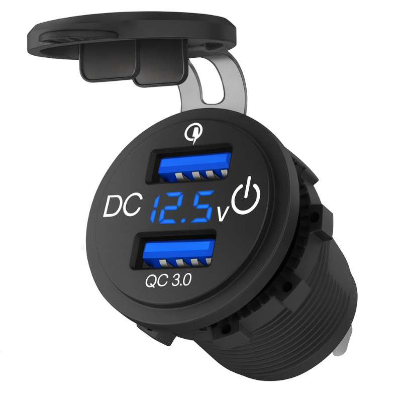 ladowarka usb solvian dual port led qc3