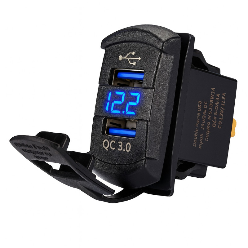 ladowarka usb solvian dual port usb led qc3