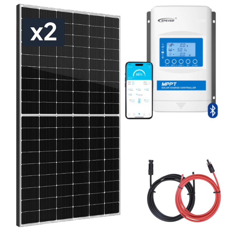 panel sloneczny 2x435w z regulatorem 30a mppt