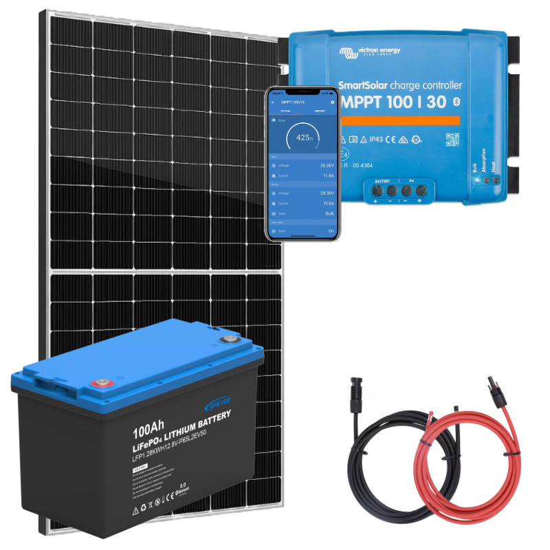 panel sloneczny 435w i akumulator lifepo4 100ah z regulatorem mppt