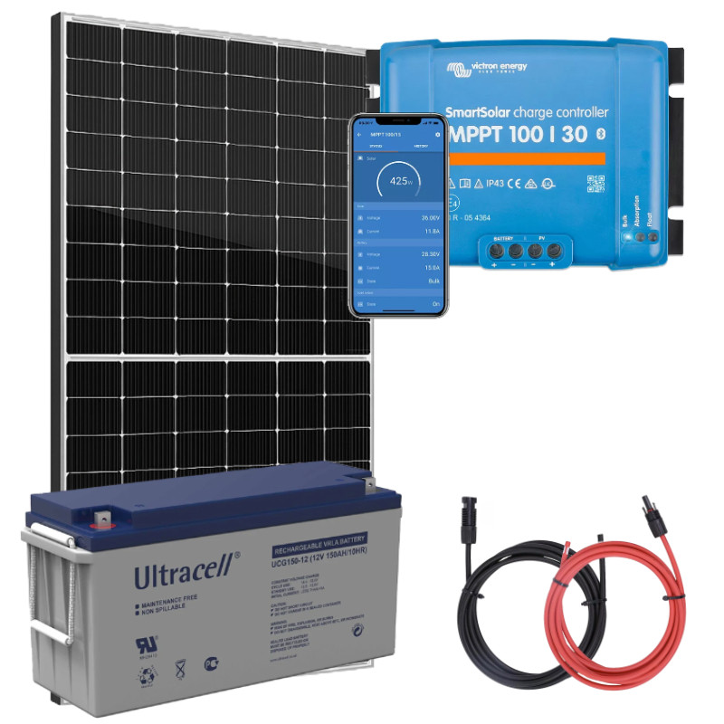 panel sloneczny 435w i akumulator zelowy 150ah z regulatorem mppt