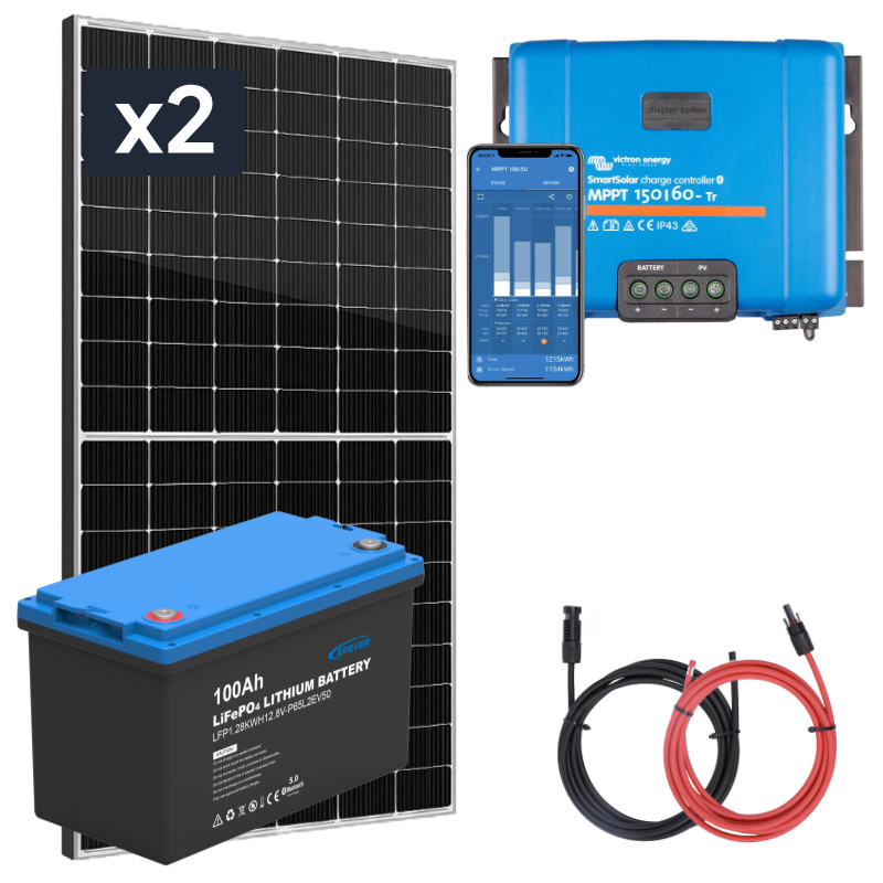 panel sloneczny 870w i akumulator lifepo4 100ah z regulatorem mppt