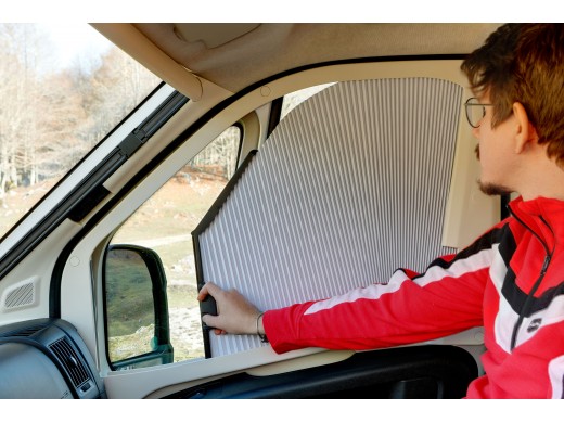 plisowane rolety na szyby boczne fiat ducato v8 skia szary