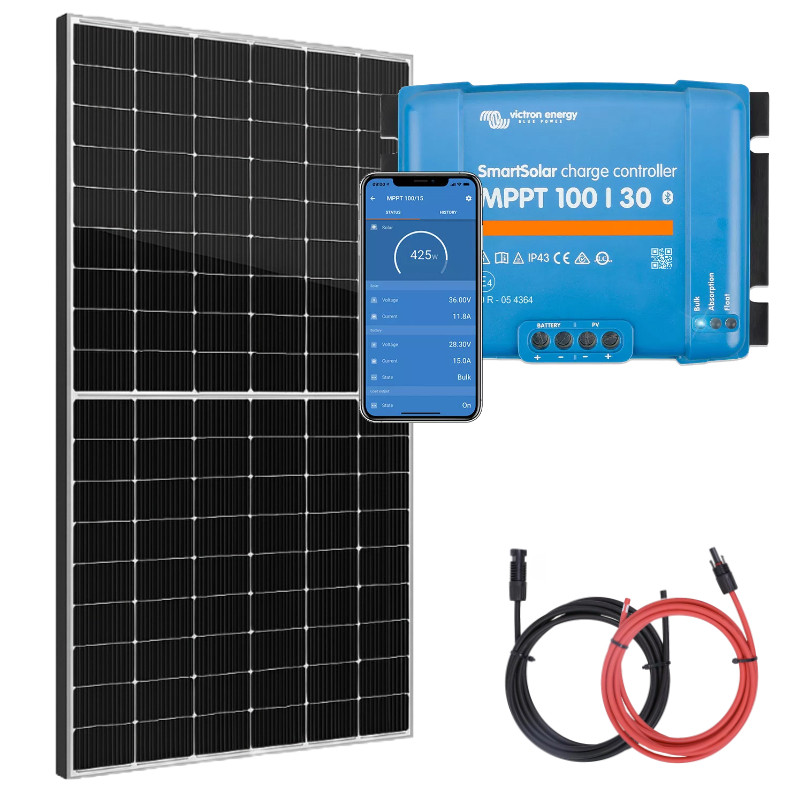 zestaw do kampera panel sztywny 435w regulator ladowania 30a mppt