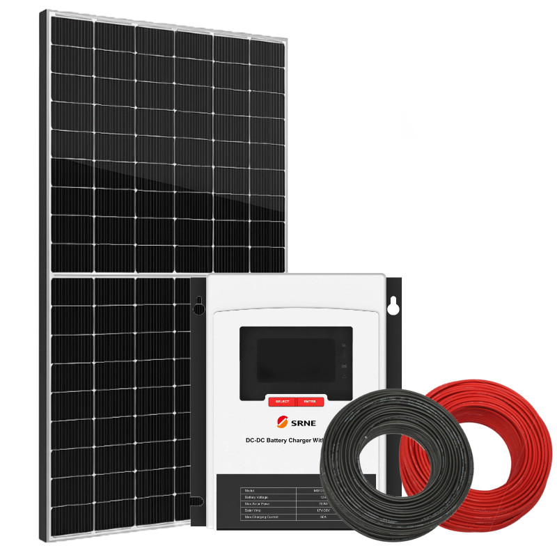 zestaw solarny 435 w do kampera – ladowanie dwoch akumulatorow i zasilanie z alternatora