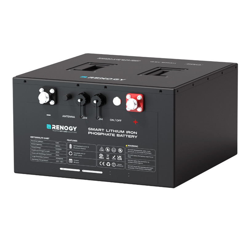 Obrazek produktu Akumulator Renogy LiFePO4 12V 500Ah Pro Smart z Bluetooth i funkcją samonagrzewania (SKU: 10517)   importowany z CSV (SunTrack)