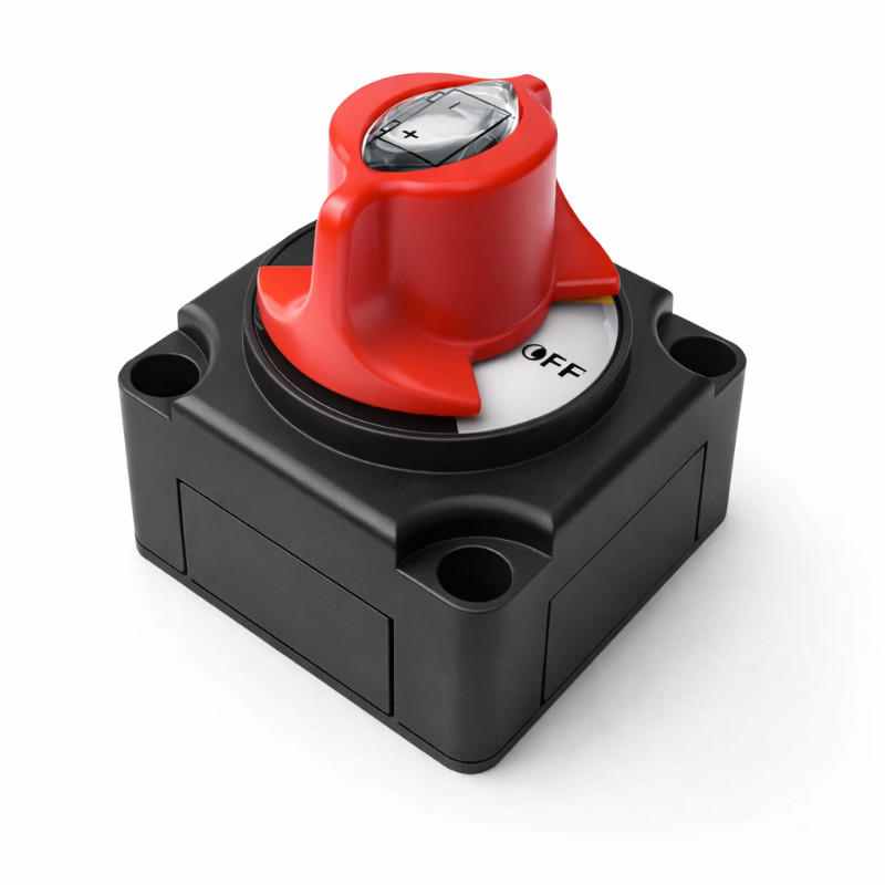 Obrazek produktu Rozłącznik akumulatora Solvian 12/48V 300A ON OFF (SKU: 4074) importowany z CSV (SunTrack)