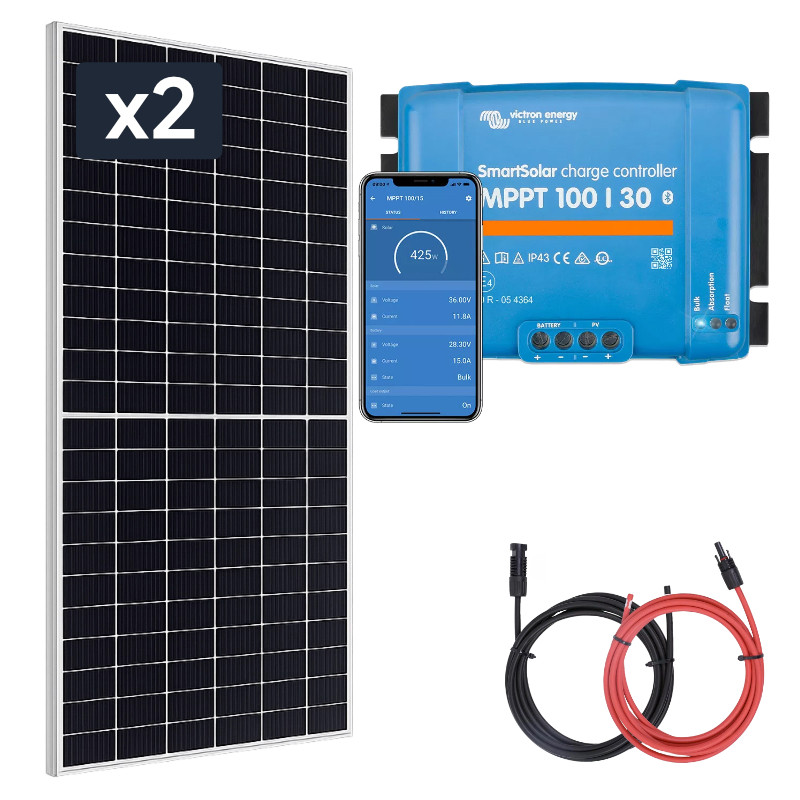Obrazek produktu Panel słoneczny 2x455W z regulatorem 30A MPPT (SKU: 1621) importowany z CSV (SunTrack)
