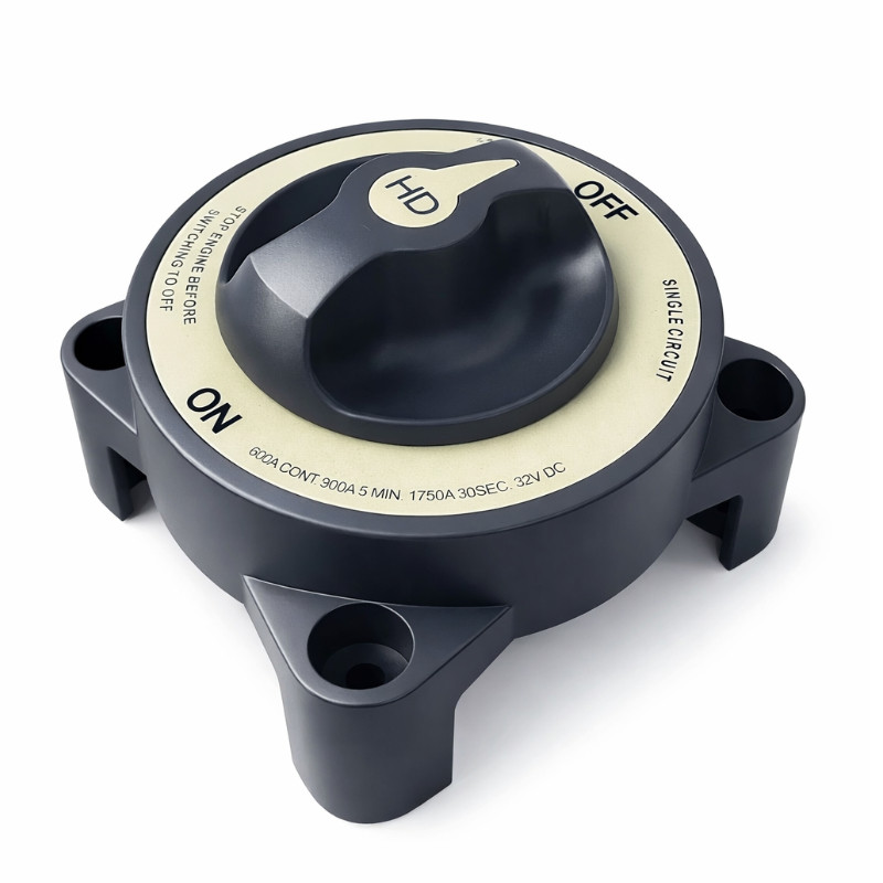 Obrazek produktu Rozłącznik akumulatora Solvian 12 32V 500A IP66 (SKU: 4091) importowany z CSV (SunTrack)