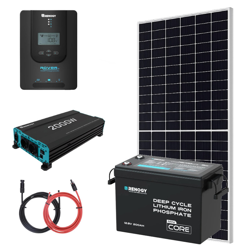 Obrazek produktu Zestaw solarny 455 W do kampera RENOGY 200Ah 2kW (SKU: 10543) importowany z CSV (SunTrack)