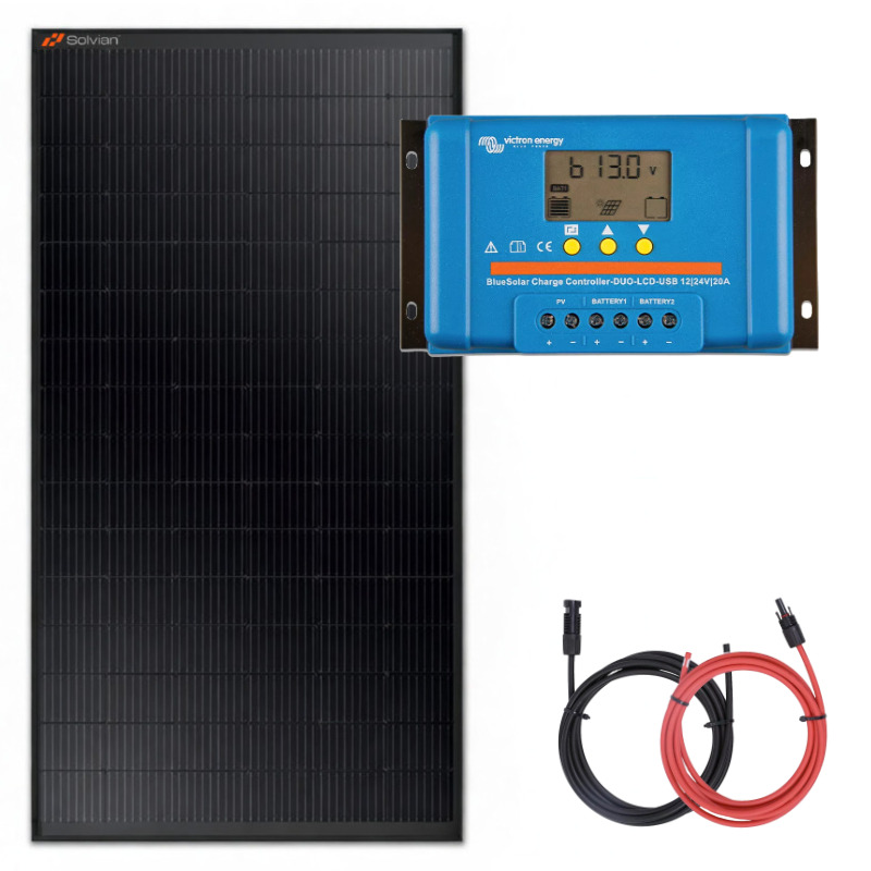 Obrazek produktu Panel słoneczny 2x175W z regulatorem ładowania 20A LCD (SKU: 1914) importowany z CSV (SunTrack)