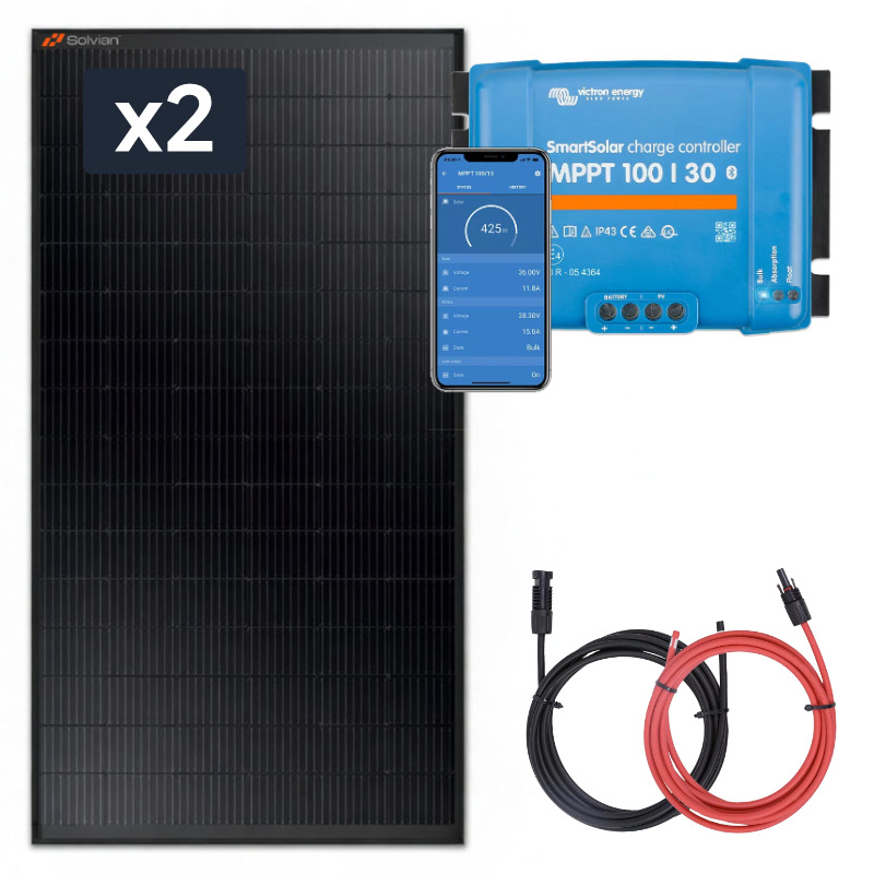 Obrazek produktu Panel słoneczny 2x435W z regulatorem 30A MPPT (SKU: 1621) importowany z CSV (SunTrack)