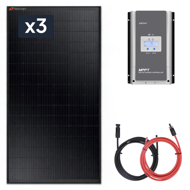 Obrazek produktu Panel słoneczny 3x435W z regulatorem ładowania 100A MPPT 12V (SKU: 3731) importowany z CSV (SunTrack)