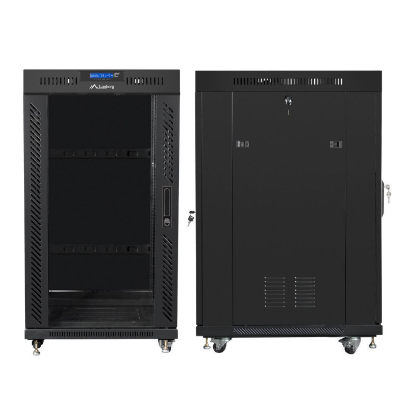 Obrazek produktu Szafa Rack Lanberg 19" 37U FF01 6637 23BL V2 z termostatem (SKU: 16598) importowany z CSV (SunTrack)