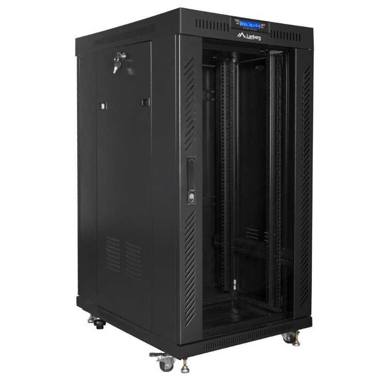 Obrazek produktu Szafa Rack Lanberg 19" 37U FF01 6637 23BL V2 z termostatem (SKU: 16598) importowany z CSV (SunTrack)