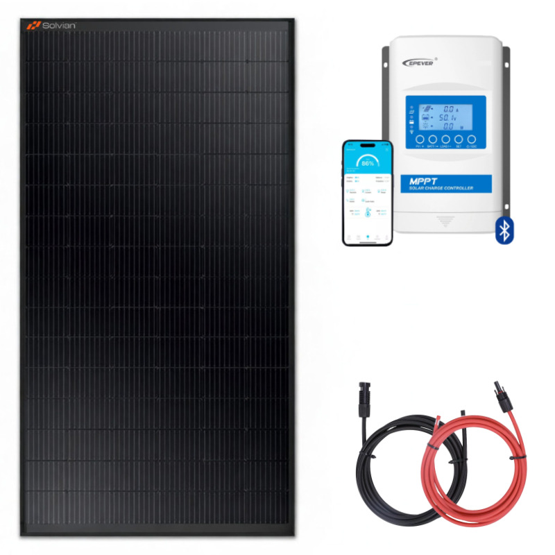 Obrazek produktu Zestaw do kampera panel sztywny 175W, regulator ładowania MPPT (SKU: 2554) importowany z CSV (SunTrack)