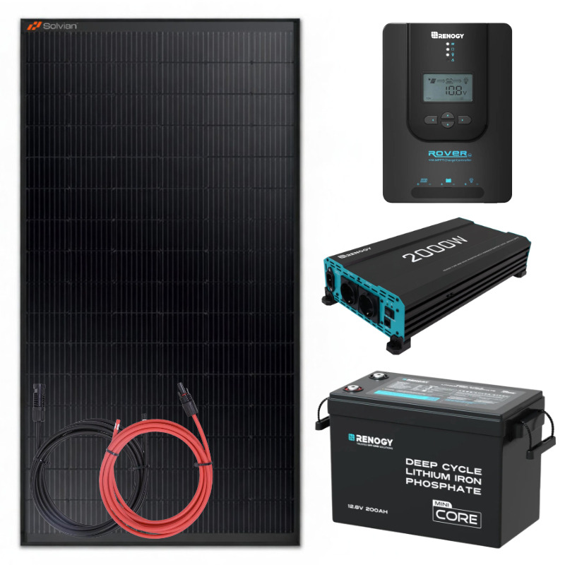 Obrazek produktu Zestaw solarny 435 W do kampera RENOGY 200Ah 2kW (SKU: 10543) importowany z CSV (SunTrack)